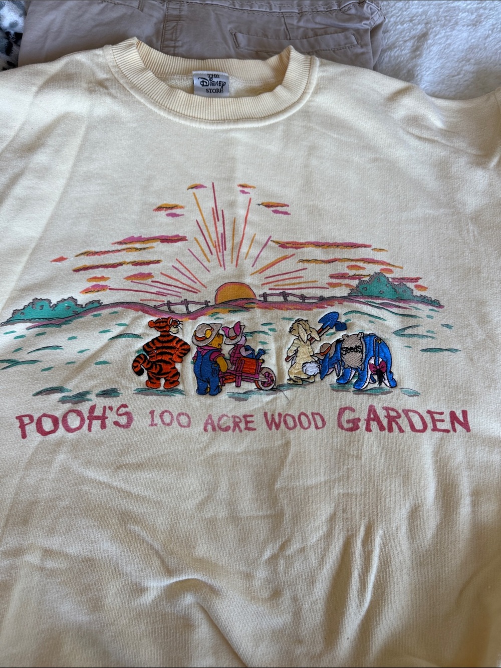 Disney Pooh's 100 Acre Wood Garden Cream Kids Sweatshirt